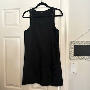 Black Overall Mini Dress